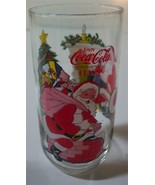 Coca-Cola Coke SANTA CLAUS CHRISTMAS 6&quot; COLLECTOR&#39;S GLASS CUP 16 oz. - $16.34