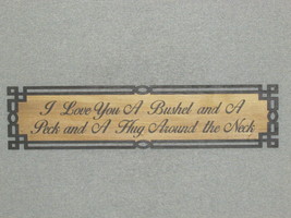 Rustic Style Wood Wall Art  Decor Sign &quot; I Love You a bushel and a peck&quot; - £23.66 GBP