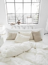 Supper White Duvet Cover With 2 Pillow Natural Duvet Cover Boho Duvet Cover Set - £26.54 GBP+