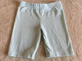 Carters Girls Teal White Striped Snug Fit Pajama Shorts 4T - $4.41