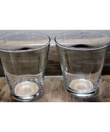 2 Clear Drinking / Barware Lowball Glasses 4 Inch See Pictures - $12.33 CAD
