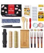Deluxe Sushi Making Kit 25 in 1 Bazooka Roller Set Bamboo Chopsticks Sau... - £52.84 GBP