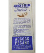 Adcock Pecans Brochure Tifton Georgia Papershell Pecans Fresh 1976 - $15.15