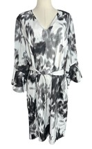 Banana Republic Bell Sleeve Black White Floral Belted Dress 783733 v910 ... - $34.64