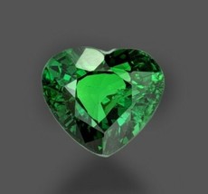 Deep Green Natural Tsavorite Garnet 6.7 X 6.1 Heart Loose Gemstone. - £573.46 GBP