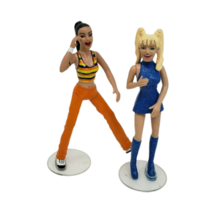 Vintage 1998 Toymax Spice Girls Sporty And Baby Poseable Figures On Stands - £18.78 GBP