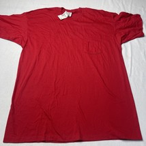 Red Shirt Single Stitch Men’s 2XL XXL pocket t shirt montogemry ward NWT... - $23.17