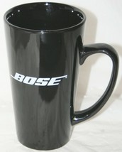 BOSE Logo Coffee Tea Mug Tall Tapered Ceramic 14 Oz Large Handle Gloss B... - $14.24