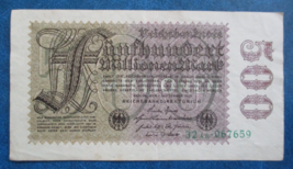 1923 GERMANY CIRCULATED 500 MILLION MARK BANKNOTE - £3.72 GBP