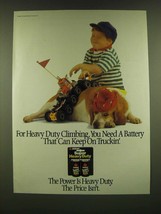 1990 Eveready Super Heavy Duty Batteries Ad - For Heavy Duty Climbing - $18.49