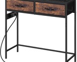 Ybing Compact Console Table For Hallway Table With Charging Station, Nar... - $46.92