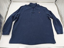Polo Ralph Lauren Men&#39;s Size XXL Double Knit 1/4 Half Zip Sweatshirt Shi... - £19.46 GBP