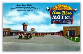 Sun Rise Motel Niagara Falls New York NY UNP Chrome Postcard R27 - £1.54 GBP