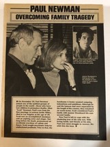 Paul Newman vintage One Page Article Overcoming Family Tragedy AR1 - $6.92