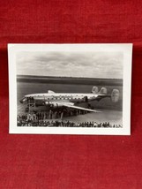 United Super Mainliner Airplane REAL PHOTO on Ground with Crowd VTG 1950&#39;s - £11.15 GBP