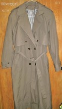Collection Elegante Taupe Ladies Trench Coat SZ 7/8 Excellent Shape! - $69.95