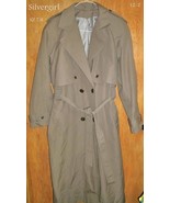 Collection Elegante Taupe Ladies Trench Coat SZ 7/8 Excellent Shape! - $95.86 CAD