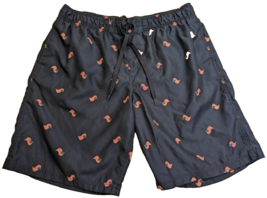Faded Glory 3XL 48/50 navy blue with American Flags swim trunks - $15.76