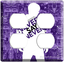 Justin Bieber Never Say Purple 3 D Power Outlet Wall Plate Cover Movie Poster Dvd - £9.48 GBP