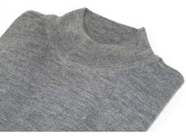 Mock Neck Merinos Wool Sweater PRINCELY From Turkey Soft Knits 1011-00 Gray image 4