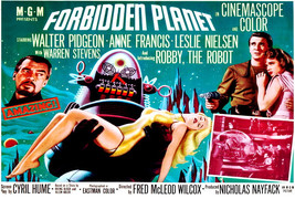Forbidden Planet Poster 24x36 Robby the Robot Horizontal Rare Sci-Fi Cla... - $29.99