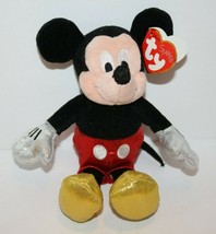 Ty Sparkle Mickey Mouse 7&quot; Beanie Baby Plush Stuffed Disney Soft Toy MWM... - $12.60