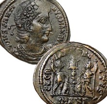 CONSTANTINE The Great. &#39;Glory of the Army&#39; Soldiers w&#39;Spears, Shields Roman Coin - £60.17 GBP