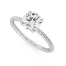 6.00 Carat- 12.5 MM Round Cut Solitaire Moissanite Engagement Ring In 14k Gold - £917.60 GBP