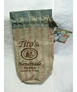TITO'S "Handmade Vodka" of Austin, Texas Collectible Burlap Style Patriotic Bag - £10.38 GBP