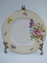 5 KPM Germany Porcelain Floral Plates 7 3/8”Multicolor Flowers VTG Salad Dessert image 4