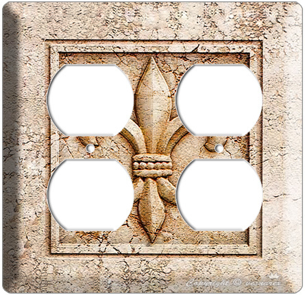 NEW ROYAL FLEUR DE LIS ELECTRIC SINGLE LIGHT SWITCH PLATE COVER ROOM DECORATION