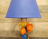 Joseph Mrazek Peasant Art Industries Pottery Lamp Painted Floral Czech L... - $125.77