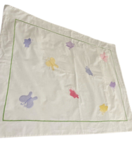 Pottery Barn Butterflies Embroidered Pink Yellow Purple Sham Standard 24X29 - £19.72 GBP