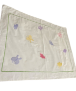 Pottery Barn Butterflies Embroidered Pink Yellow Purple Sham Standard 24X29 - £19.35 GBP