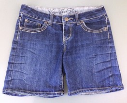 Vanilla Star Women&#39;s Size 9 Low Rise Flap Pocket Denim Blue Jean Short S... - $7.92