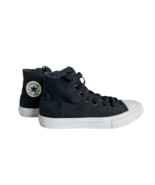 Converse All Star Canvas Shoe Unisex Youth Size 2 Chuck Taylor II High Top Black - £19.93 GBP