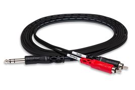 Hosa TRS-203 Insert Cable 1/4 Inches TRS to Dual RCA - 9 Feet - $18.45