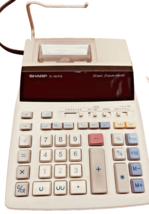 SHARP EL-1801PIII 12 DIGIT 2 COLOR PRINTING DESKTOP CALCULATOR-USED - $32.73