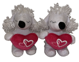 Dan Dee Plush Stuffed Animal Poodle White Dog Puppy Valentines Day Heart... - £11.05 GBP