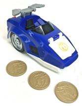 Fisher Price Power Rangers Imaginext Blue Battle Bike Triceratops With 3 Disks - £11.66 GBP