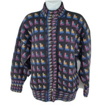 The Collector San Francisco Vintage Wool Button Up Womens Knit Sweater Size M - £39.86 GBP
