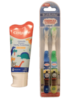 Thomas Train and Friends Toothbrushes Colgate Toothpaste Dinosaur Print MInt - $6.76