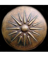 Macedonian Sun Star Shield Symbol Vergina sculpture plaque Dark Bronze Finish - $19.79