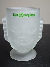 Vintage 6&quot; Frosted Glass Mug DISNEYWORLD POLYNESIAN VILLAGE TIKI - $11.25