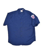 Vintage Loev Bros Shirt Mens XL Blue Sanforized Uniform Short Sleeve But... - $27.91