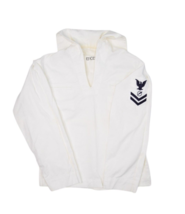 Vintage US Navy Uniform Mens 38 White Cotton USN Sailor Deck Crackerjack... - $25.98