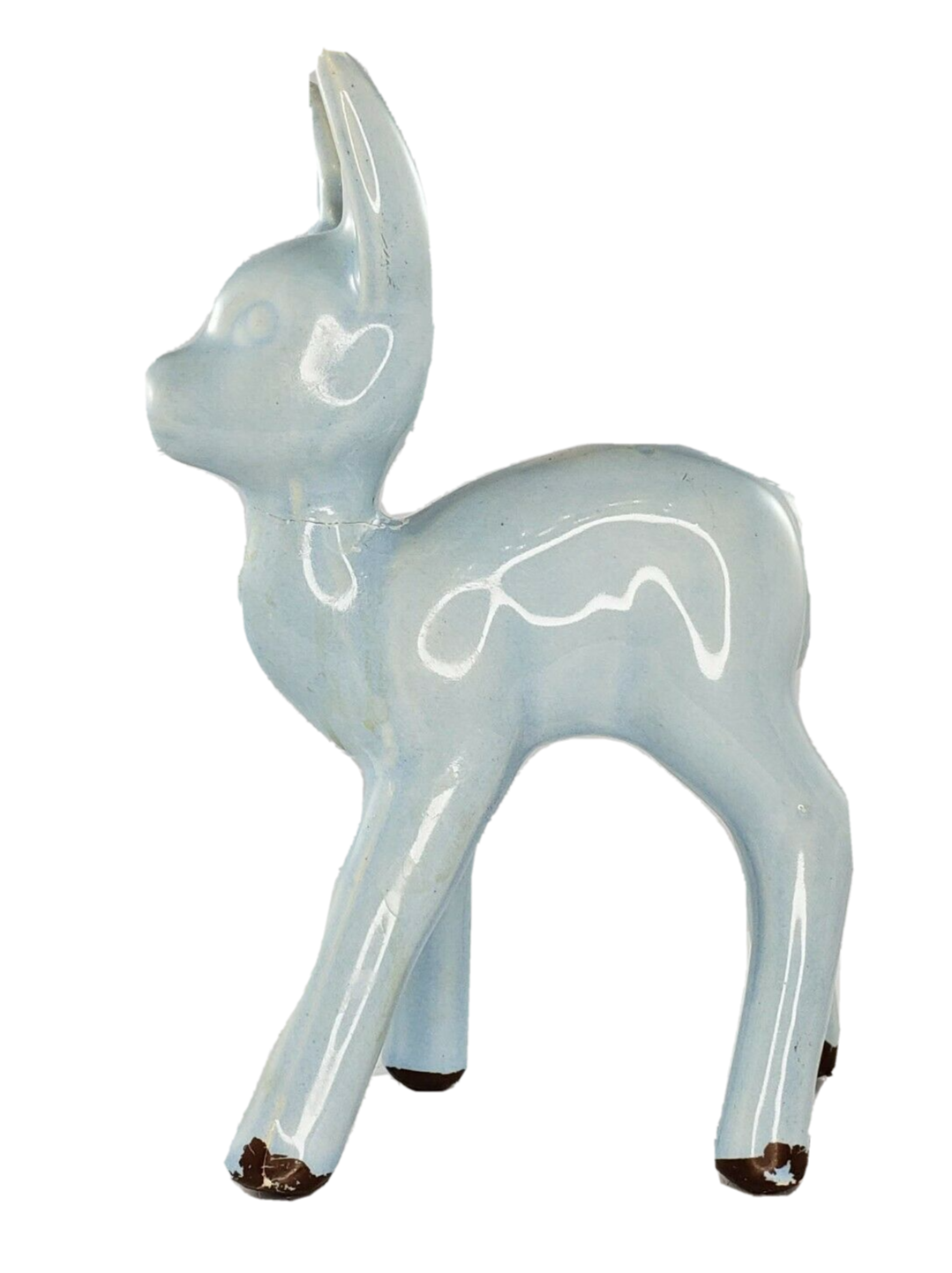 Primary image for Vintage California Pottery Blue Deer Figurine *Repaired*