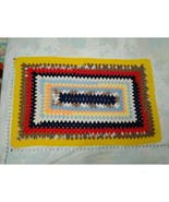 Fall/Autumn Afghan - 25&quot; x 40&quot; Orange/Yellow Brown &quot;Granny Square/Rectan... - $259.76 MXN