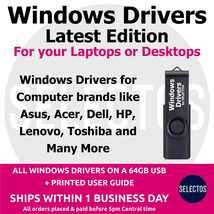 Windows Drivers Latest Edition for Most PC Brands on USB 64Gb Drive - £14.08 GBP