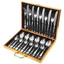 24pcs/set Boxed Stainless Steel Cutlery Knife, Fork and Spoon Cutlery Set, Speci - £15.80 GBP